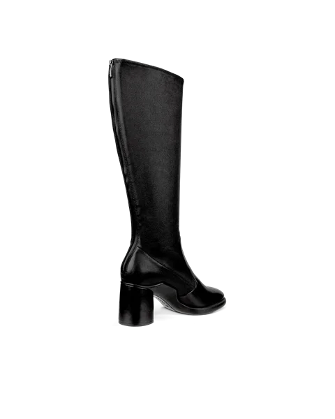 Damskie skórzane wysokie buty ECCO® Sculpted Lx 55 - Czarny - B