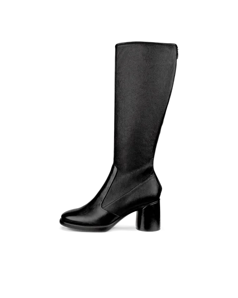 Damskie skórzane wysokie buty ECCO® Sculpted Lx 55 - Czarny - O