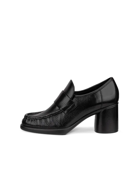 ECCO® Sculpted LX 55 női vastag sarkú bőrcipő - FEKETE  - O