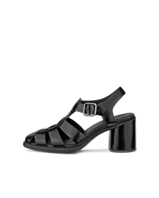 Women's ECCO® Sculpted LX 55 Leather Block-Heeled Pump - Black - O