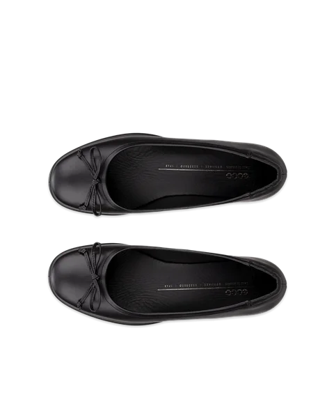 Women's ECCO® Sculpted LX Leather Ballerina - Black - Top_Left_Pair