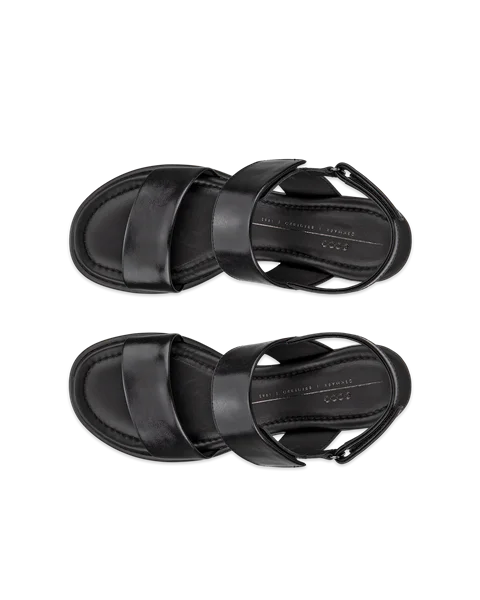 Women's ECCO® Sculpted Sandal LX 35 Leather Heeled Sandal - Black - Top_Left_Pair