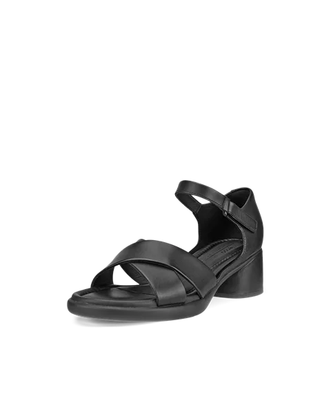 Women's ECCO® Sculpted Sandal LX 35 Leather Heeled Sandal - Black - M