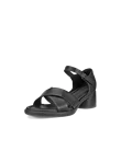 Women's ECCO® Sculpted Sandal LX 35 Leather Heeled Sandal - Black - M