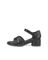 Damskie nubukowe sandały na obcasie ECCO® Sculpted Sandal LX 35 - Czarny - O