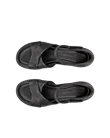 Women's ECCO® Sculpted Sandal LX 35 Leather Heeled Sandal - Black - Top_Left_Pair