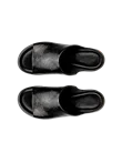 Women's ECCO® Sculpted Sandal LX 35 Leather Mule Sandal - Black - Top_Left_Pair