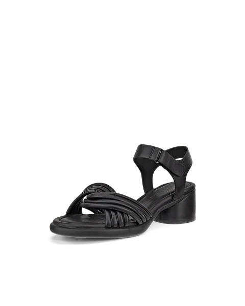 Women's ECCO® Sculpted Sandal LX 35 Leather Heeled Sandal - Black - M