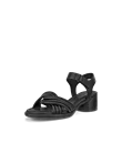 Women's ECCO® Sculpted Sandal LX 35 Leather Heeled Sandal - Black - M