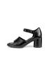 Ženski usnjeni sandali s peto ECCO® Sculpted Sandal LX 55 - črna - O