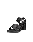Ženski usnjeni sandali s peto ECCO® Sculpted Sandal LX 55 - črna - M