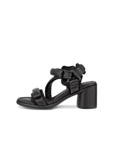 Women's ECCO® Sculpted Sandal LX 55 Leather Heeled Sandal - Black - O