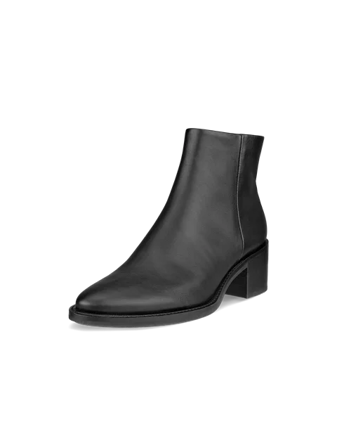 Women's ECCO® Shape 35 Sartorelle Leather Ankle Boot - Black - M