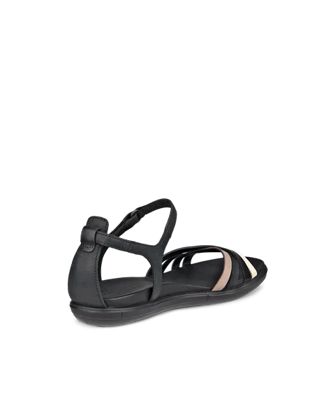 ECCO® Simpil Dames nubuck platte sandaal - Zwart - B