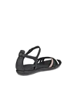 Women's ECCO® Simpil Nubuck Flat Sandal - Black - B