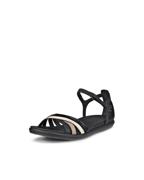 Women's ECCO® Simpil Nubuck Flat Sandal - Black - M