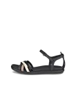 ECCO® Simpil ženske ravne sandale od nubuka - Crno - O