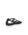 ECCO® Simpil ženske kožne ravne sandale - Crno - B