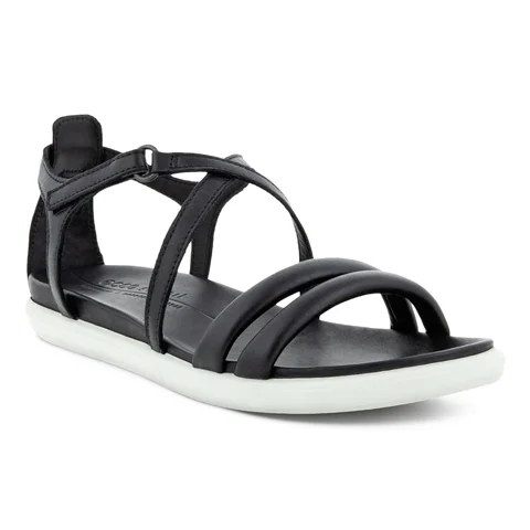 vidne maskine klima ECCO® Simpil flade sandaler i læder til damer | Sort