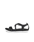 ECCO® Simpil ženske kožne ravne sandale - Crno - O