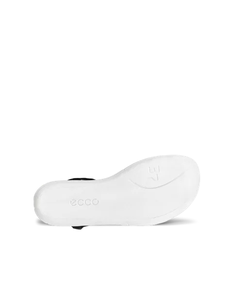 Damskie skórzane sandały na płaskim obcasie ECCO® Simpil - Czarny - S