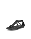 Dámské kožené ploché sandály ECCO® Simpil - Černá - M