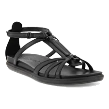 ECCO® Simpil sandale plate en cuir pour femme - Noir - Main