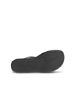 ECCO® Simpil ženske kožne ravne sandale - Crno - S
