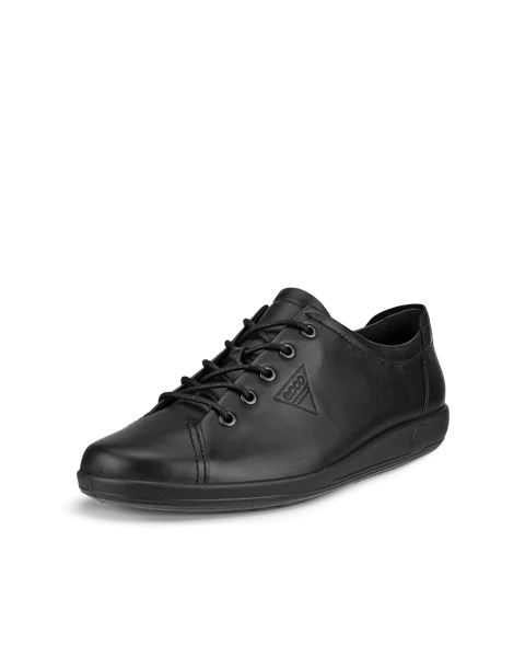 ECCO® Soft 2.0 chaussures de marche en cuir pour femme - Noir - M