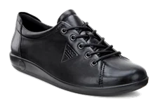 ECCO® Soft 2.0 sneakers i læder til damer - Sort - Nfh