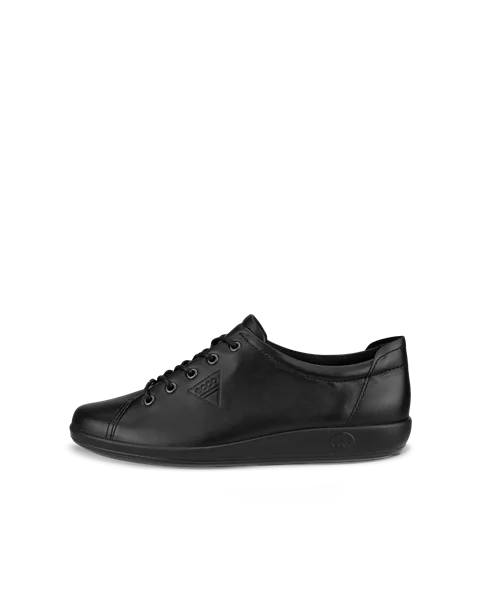 ECCO® Soft 2.0 chaussures de marche en cuir pour femme - Noir - O