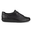 Damskie skórzane sneakersy ECCO® Soft 2.0 - Czarny - Outside