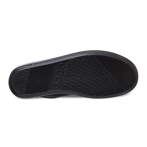 Damskie skórzane sneakersy ECCO® Soft 2.0 - Czarny - Sole