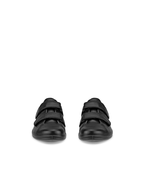 ECCO® Soft 2.0 chaussures de marche en cuir pour femme - Noir - Front_Pair