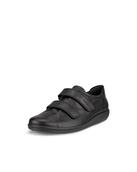 ECCO® Soft 2.0 chaussures de marche en cuir pour femme - Noir - M