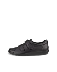 Damskie skórzane sneakersy ECCO® Soft 2.0 - Czarny - O