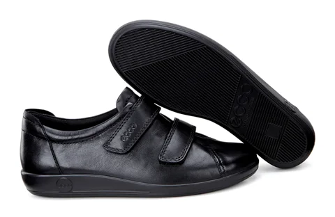 Ægte Diskant mount ECCO® Soft 2.0 sneakers i læder til damer | Sort