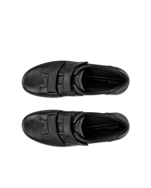 ECCO® Soft 2.0 chaussures de marche en cuir pour femme - Noir - Top_Left_Pair