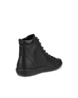 Damskie skórzane wysokie sneakersy ECCO® Soft 2.0 - Czarny - B