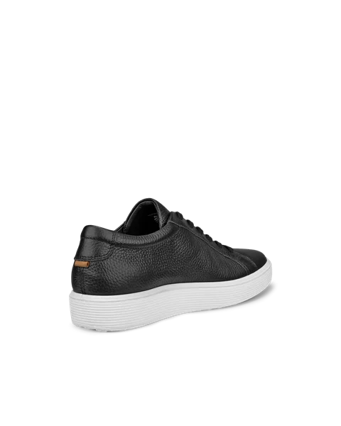 Damskie skórzane sneakersy ECCO® Soft 60 - Czarny - B