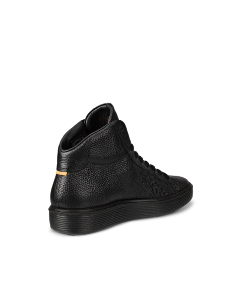 Women's ECCO® Soft 60 Leather High-Top Trainer - Black - B