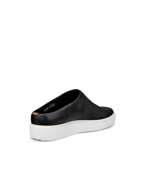 ECCO® Soft 60 Dames leren sneaker - Zwart - B