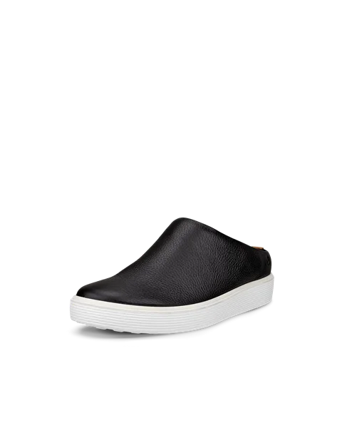 ECCO® Soft 60 Dames leren sneaker - Zwart - M