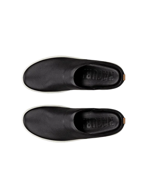 ECCO® Soft 60 Dames leren sneaker - Zwart - Top_Left_Pair