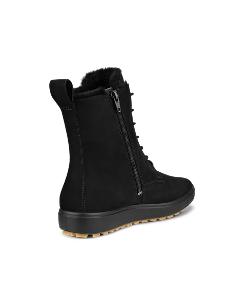 Women's ECCO® Soft 7 Tred Nubuck Mid-Cut Boot - Black - B