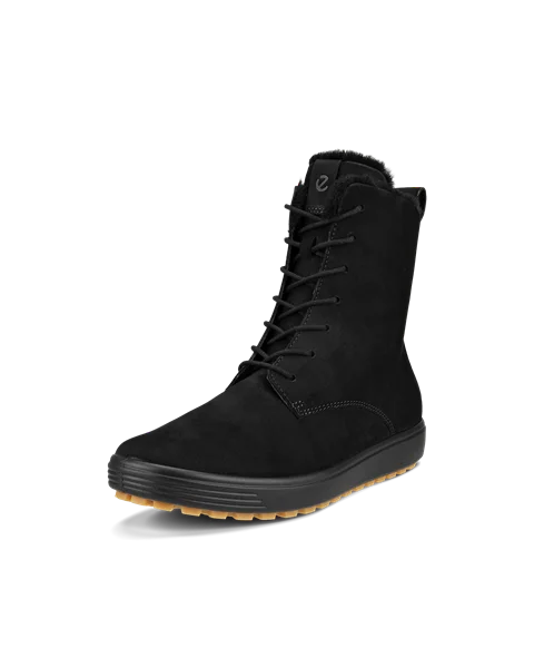Women's ECCO® Soft 7 Tred Nubuck Mid-Cut Boot - Black - M