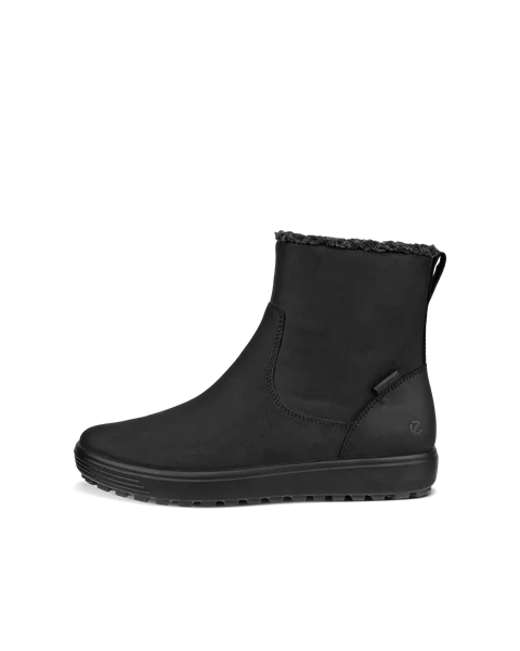 ECCO® Soft 7 Tred dame halvhøy støvel nubuk - Svart - O