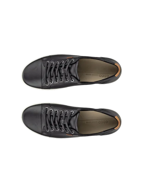 ECCO® Soft 7 sneakers i læder til damer - Sort - Top_Left_Pair
