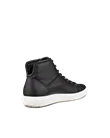 ECCO® Soft 7 Dames hoge leren sneaker - Zwart - B