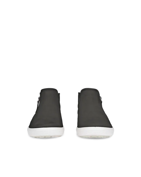 Women's ECCO® Soft 7 Nubuck Zip Bootie - Black - Front_Pair